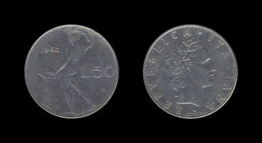 Italy Italija 50 Lire 1962