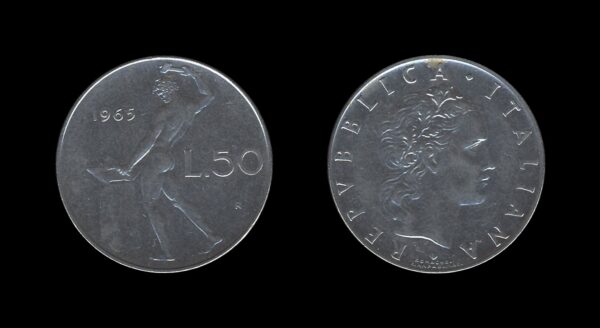 Italy Italija 50 Lire 1965