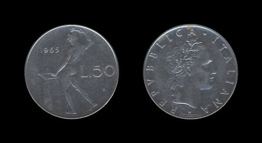 Italy Italija 50 Lire 1965