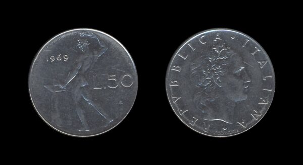 Italy Italija 50 Lire 1969