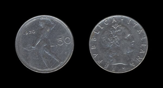 Italy Italija 50 Lire 1970