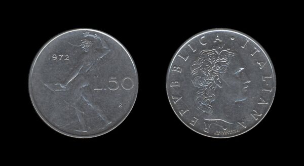 Italy Italija 50 Lire 1972