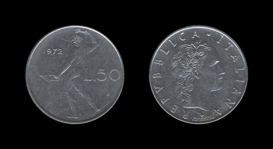 Italy Italija 50 Lire 1972