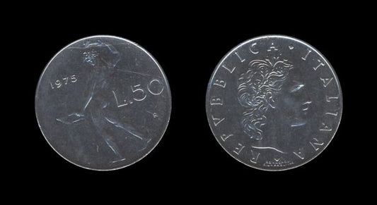 Italy Italija 50 Lire 1975