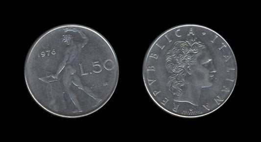 Italy Italija 50 Lire 1976