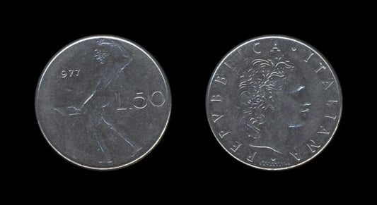 Italy Italija 50 Lire 1977