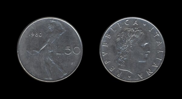 Italy Italija 50 Lire 1980