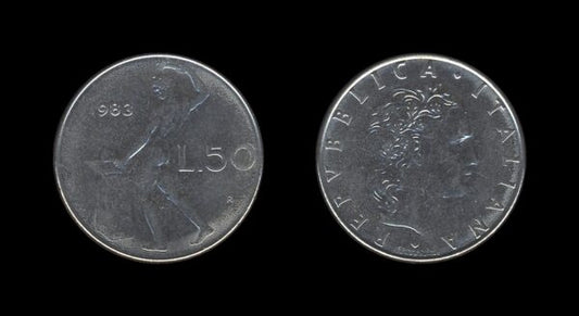 Italy Italija 50 Lire 1983