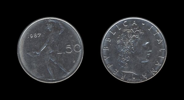 Italy Italija 50 Lire 1987