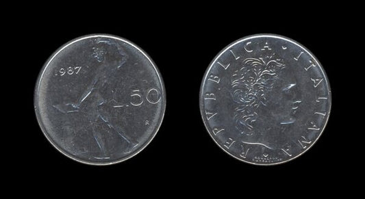 Italy Italija 50 Lire 1987