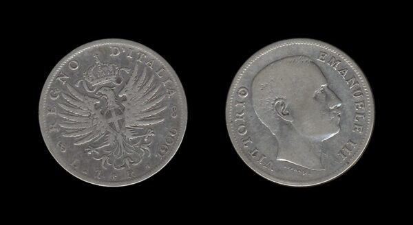 Italy Italija 1 Lira 1906 – Victor Emmanuel III