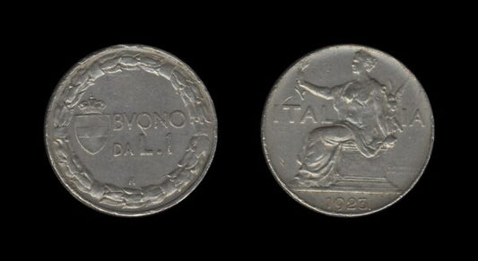 Italy Italija 1 Lira 1923 – Victor Emmanuel III