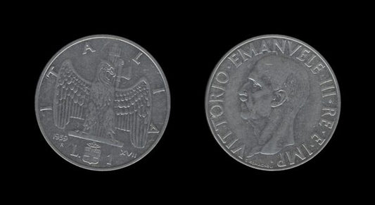 Italy Italija 1 Lira 1939 – Victor Emmanuel III (XVIII)