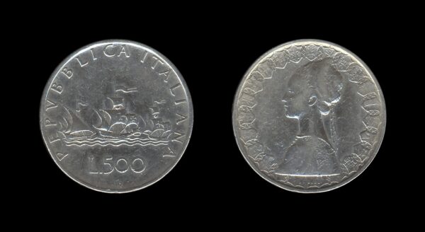 Italy Italija 500 Lire 1960