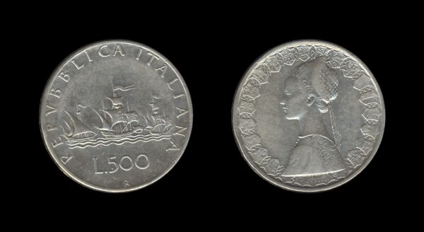 Italy Italija 500 Lire 1961