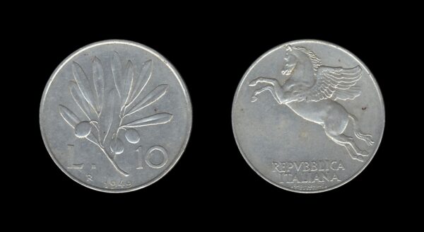 Italy Italija 10 Lire 1949