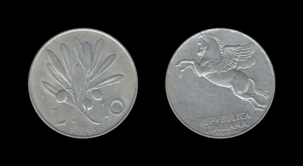 Italy Italija 10 Lire 1950