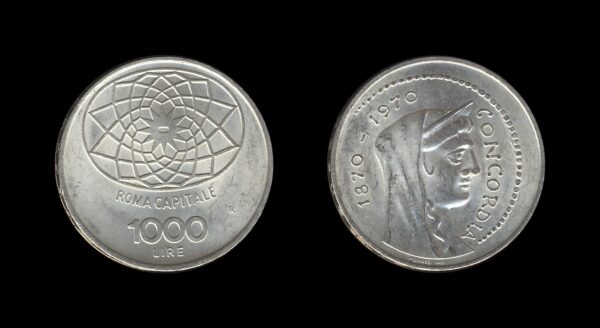 Italy Italija 1000 Lire 1970 – Capital Rome