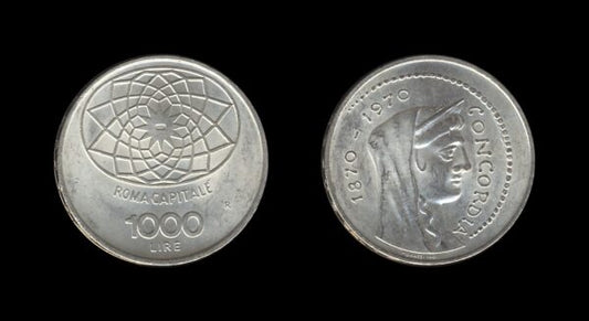 Italy Italija 1000 Lire 1970 – Capital Rome