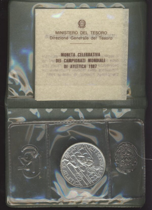 Italy Italija 500 Lire 1987 – World Athletic Championships