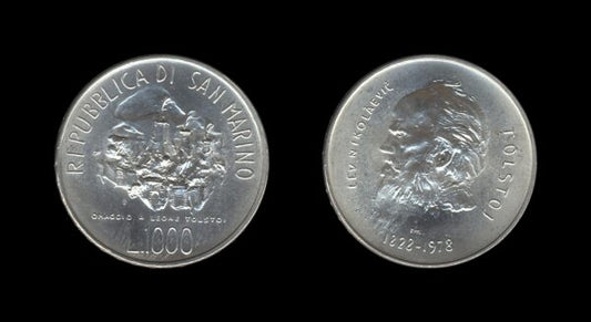 San Marino 1000 Lire 1978 – Tolstoy