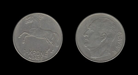 Norway Norveška 1 Krone 1972 – Olav V