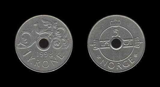 Norway Norveška 1 Krone 1998 – Harald V