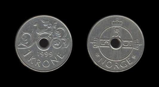 Norway Norveška 1 Krone 1999 – Harald V