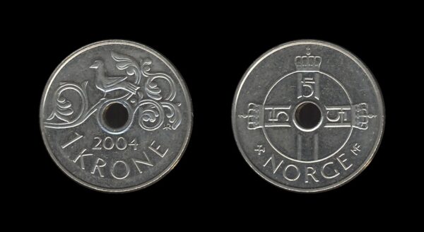 Norway Norveška 1 Krone 2004 – Harald V