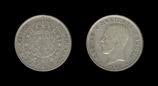 Sweden Švedska 1 Krona 1939 – Gustaf V