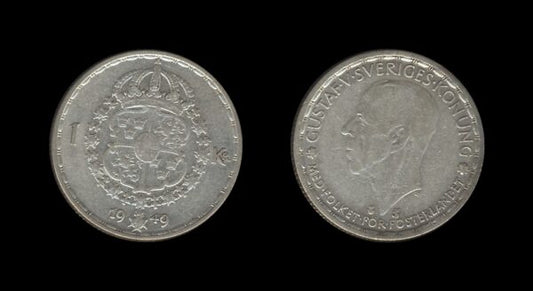 Sweden Švedska 1 Krona 1949 – Gustaf V