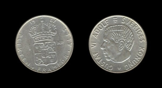 Sweden Švedska 1 Krona 1967 – Gustaf VI Adolf