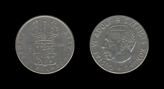 Sweden Švedska 1 Krona 1971 – Gustaf VI Adolf