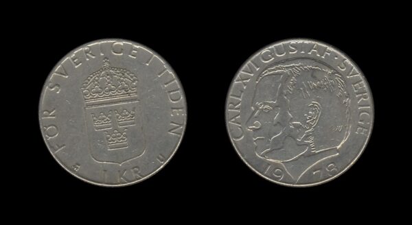 Sweden Švedska 1 Krona 1978 – Carl XVI Gustaf