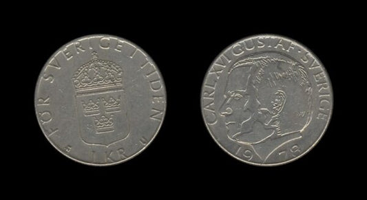 Sweden Švedska 1 Krona 1978 – Carl XVI Gustaf