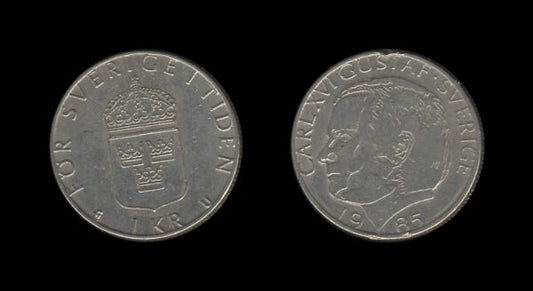 Sweden Švedska 1 Krona 1985 – Carl XVI Gustaf