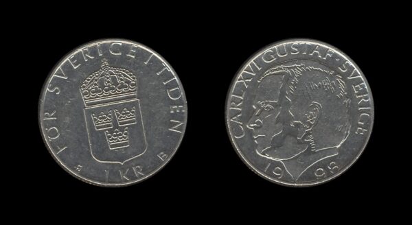 Sweden Švedska 1 Krona 1998 – Carl XVI Gustaf