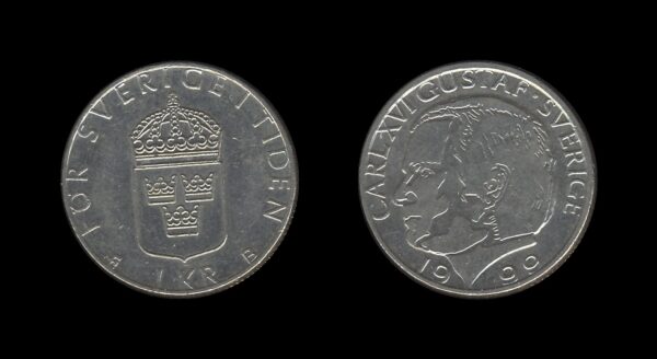 Sweden Švedska 1 Krona 1999 – Carl XVI Gustaf