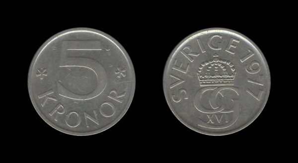 Sweden Švedska 5 Kronor 1977 – Carl XVI Gustaf