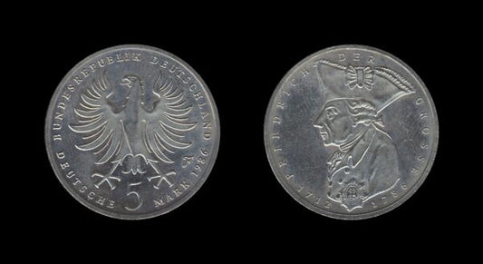 Germany Njemačka 5 Mark 1986 – Friedrich der Große