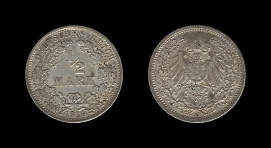 Njemačka Germany 1/2 Mark 1914 A – Wilhelm II