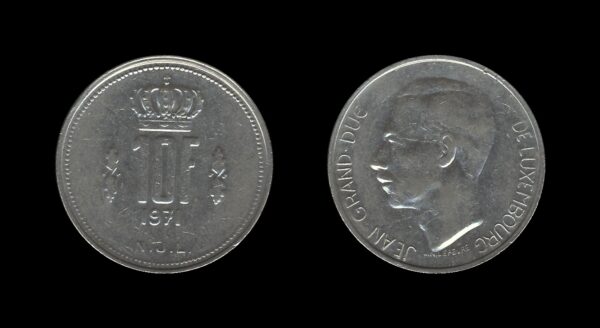 Luxembourg Luksemburg 10 Francs 1971 – Jean