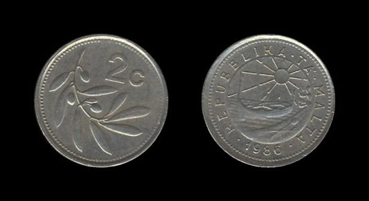 Malta 2 Cents 1986