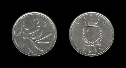 Malta 2 Cents 1991