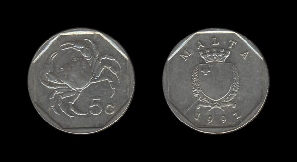 Malta 5 Cents 1991