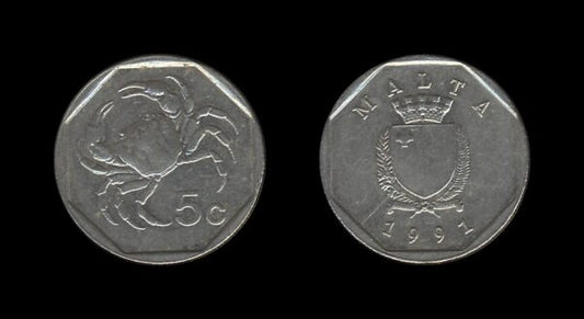 Malta 5 Cents 1991