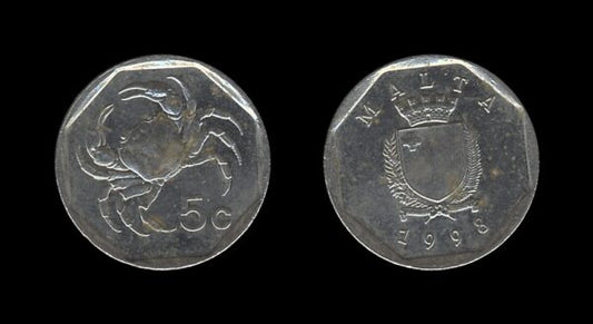 Malta 5 Cents 1998