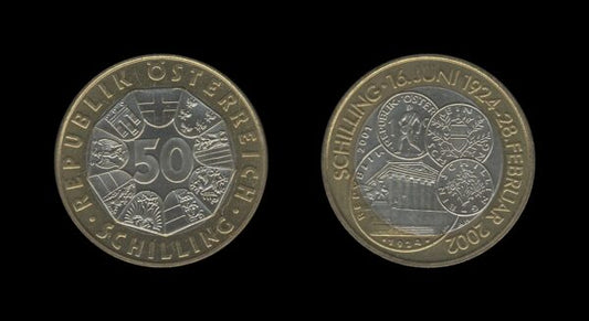 Austria Austrija 50 Schilling 2002 – Last Schilling