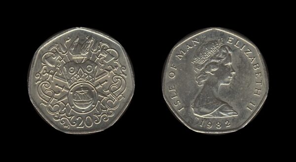 Isle of Man 20 Pence 1982 – Elizabeth II