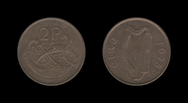 Ireland Irska 2 Pence 1975